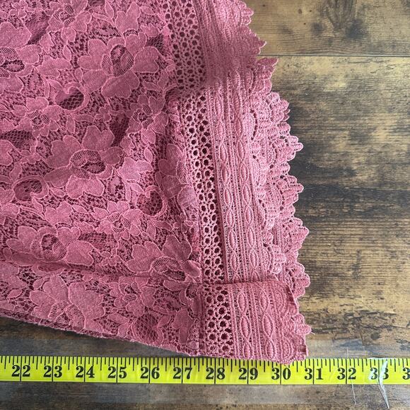 Prince and Fox Babydoll Mini Dress Small Pink Spaghetti Strap Lacey Going Out - Picture 5 of 7
